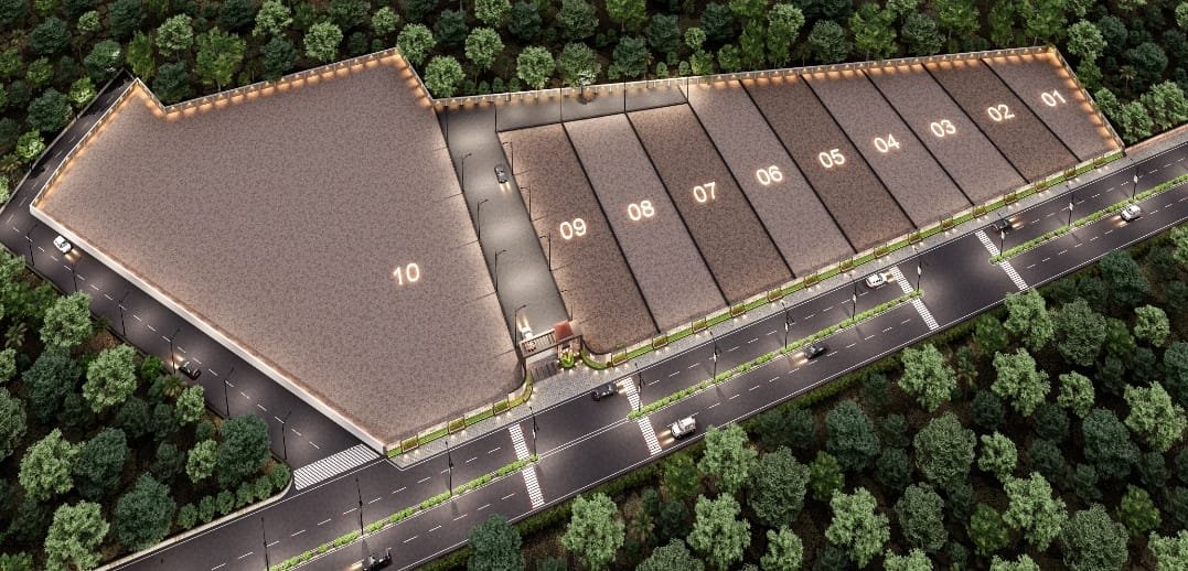 Mehta Square 2 aerial plot layout